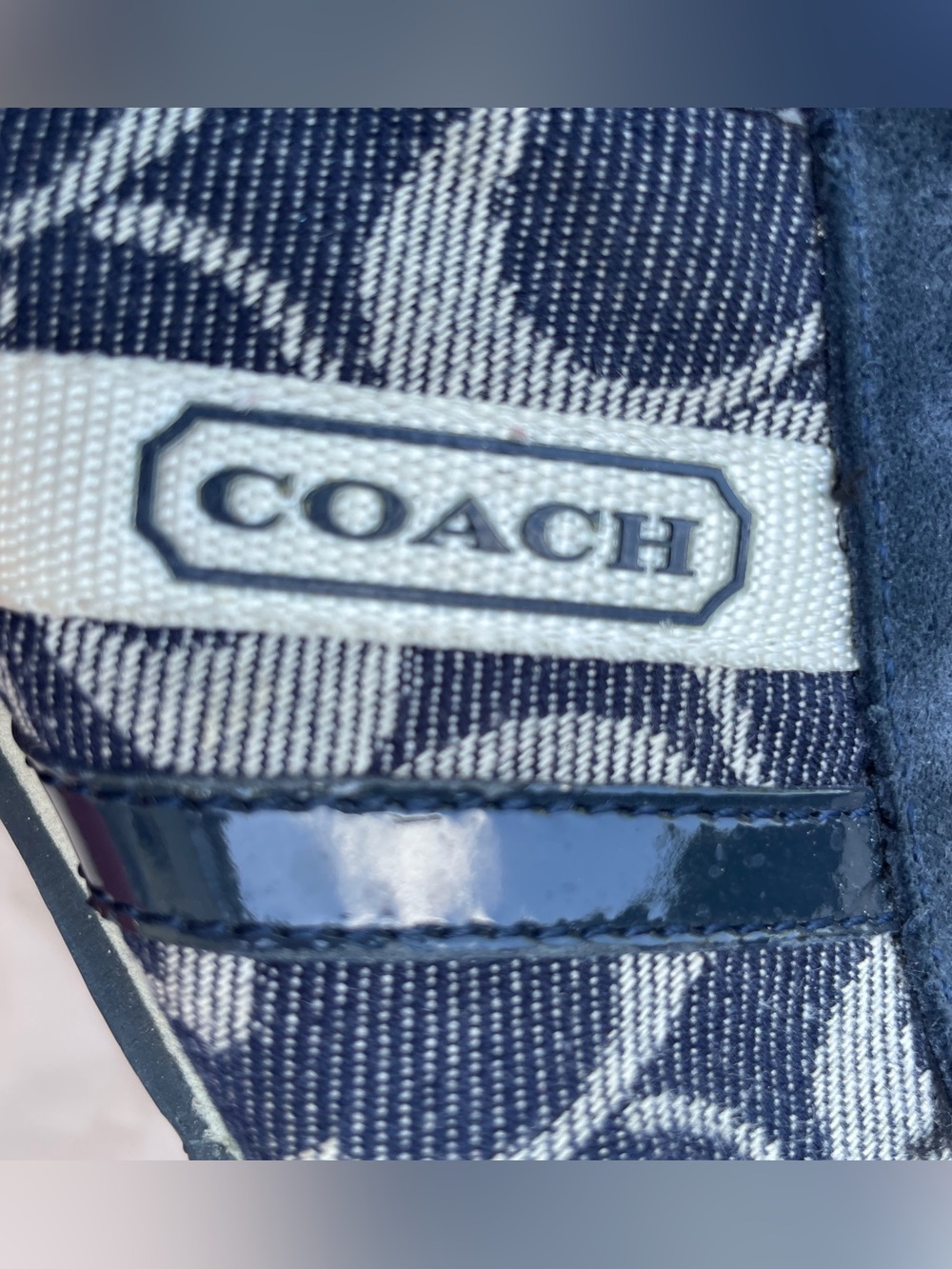 Coach Blue Signature Logo Lace-Up Sneaker, Women’s Size 8 1/2 M - Picture 6 of 10